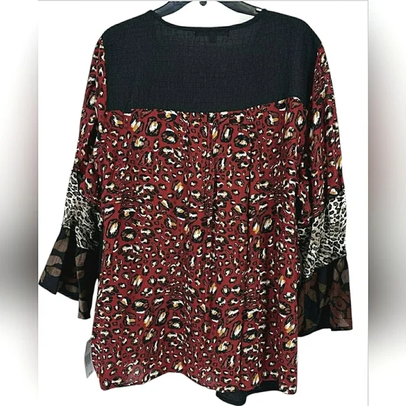 Boho 3XL Gypsy Art Embroidered Bell Tunic Top - Picture 4 of 12